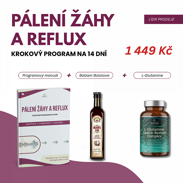 PROGRAM NA REFLUX A PÁLENÍ ŽÁHY