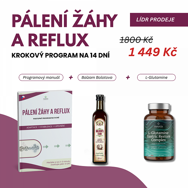 PROGRAM NA REFLUX A PÁLENÍ ŽÁHY
